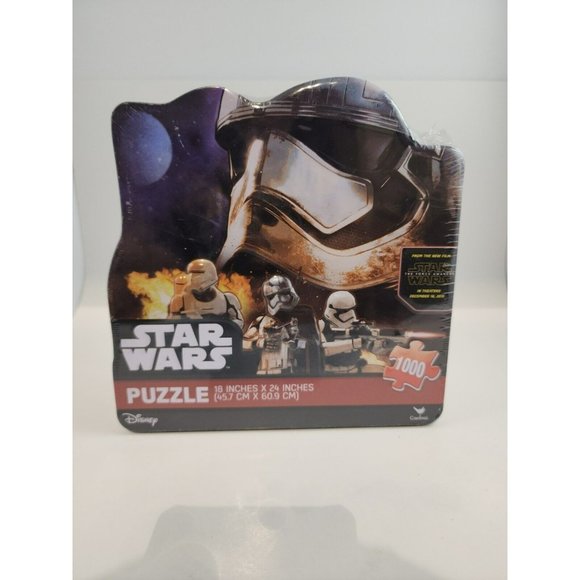 NEW Star Wars The Force Awakens Storm Trooper 1000 piece puzzle IN tin Case NICE - Picture 1 of 3